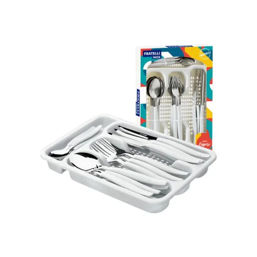 Conjunto Talheres 25 Peças Caprese com Sup Cinza — imagem 2