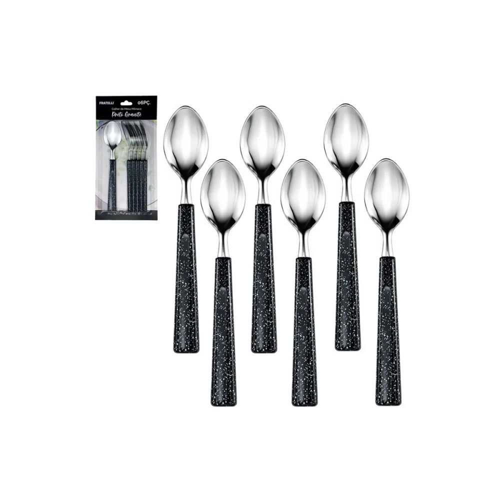 Colher de Chá Monaco 6 Peças Preto Granite — imagem 2