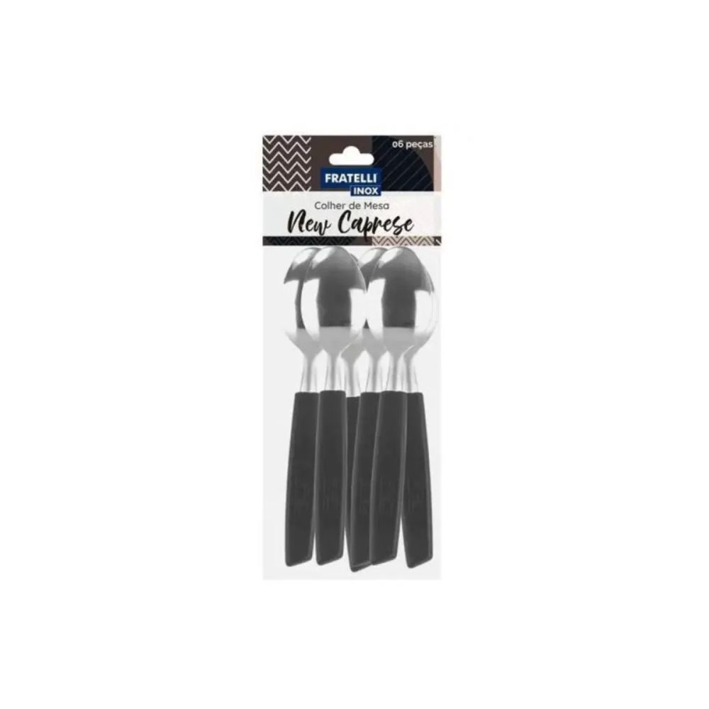 Colher de Mesa New Caprese Preto 6 Peças — imagem 2