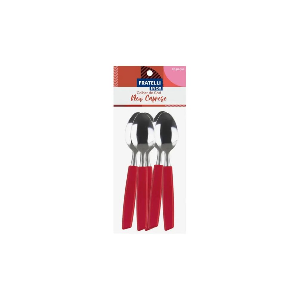 Colher de Mesa New Caprese Vermelho 6 Peças — imagem 2