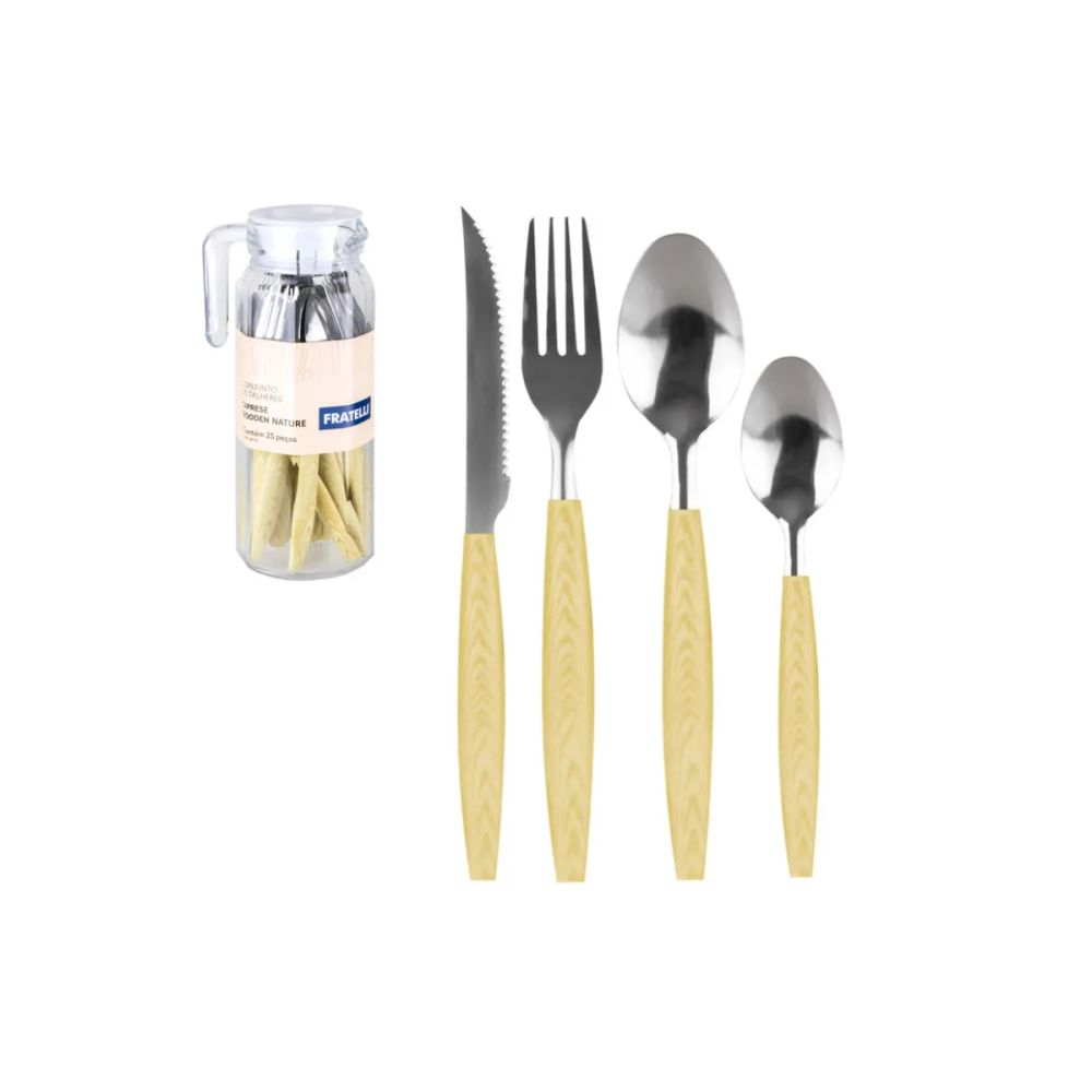 Conjunto Talher Caprese Wooden Nature com Jarra 25P — imagem 2