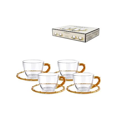 Xícara de Chá Bambu Âmbar 225ml 4 Peças — imagem 2