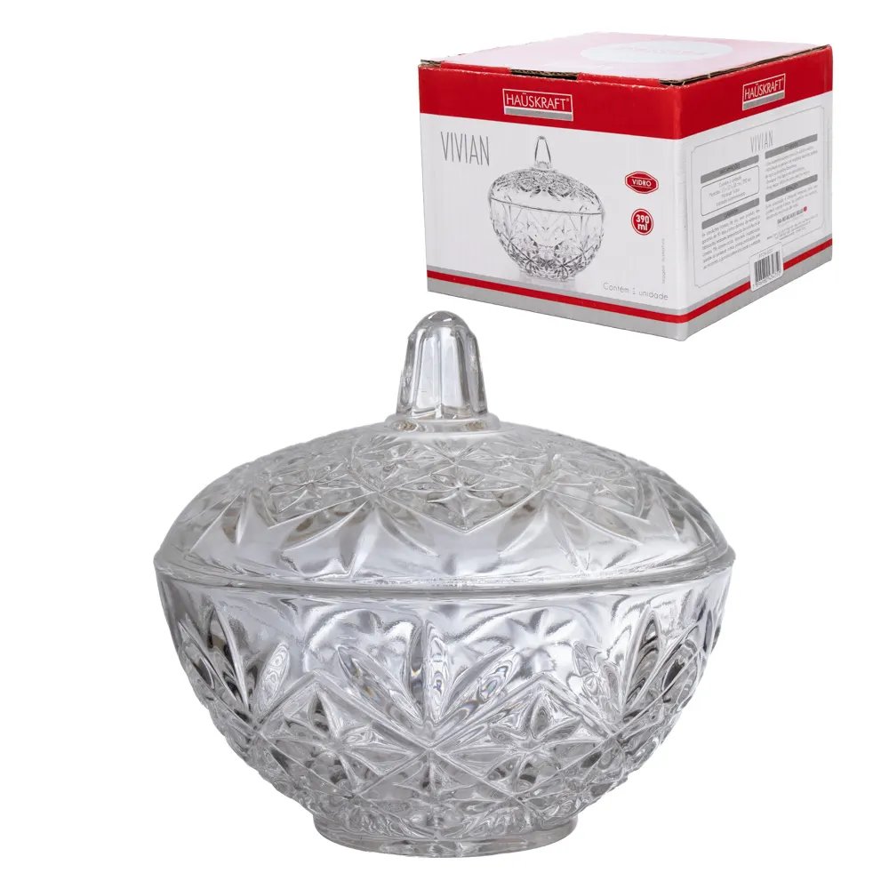 Potiche Decorativo Vidro Vivian 18cm — imagem 3