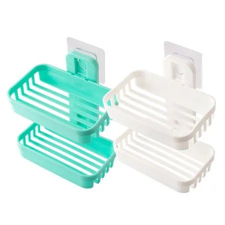 Saboneteira Dupla Parede Plástico 15,5 cm x 8 cm x 13 cm (1 un) — imagem 2