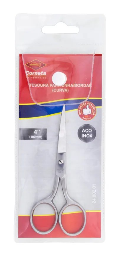 Tesoura Tradicional Bordar Curv 4" — imagem 4