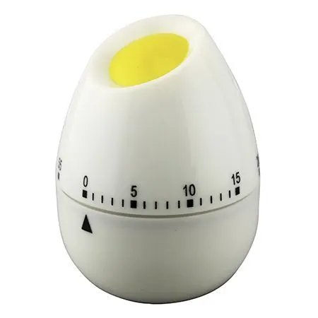 Timer Ovo Plástico 60 Minutos 7,6 cm x 5,7 cm x 5,7 cm — imagem 2
