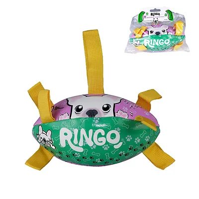 Brinquedo para Cão Bola Rugby Alça 10cm — imagem 3