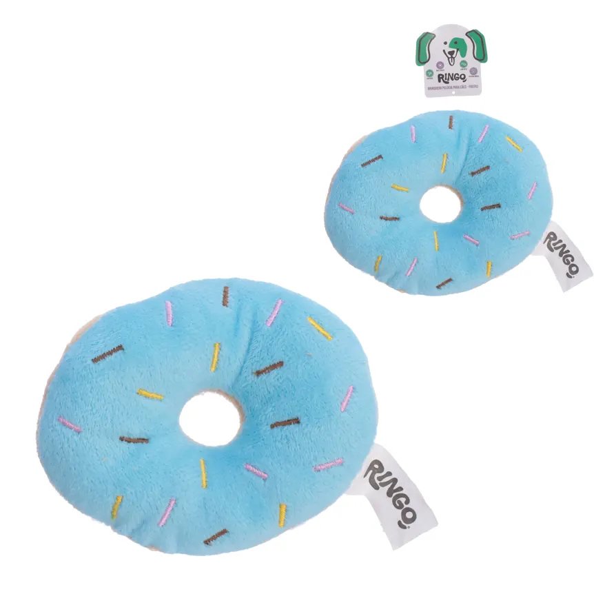 Brinquedo para Cão Pelúcia Rosquinha 10cm — imagem 4