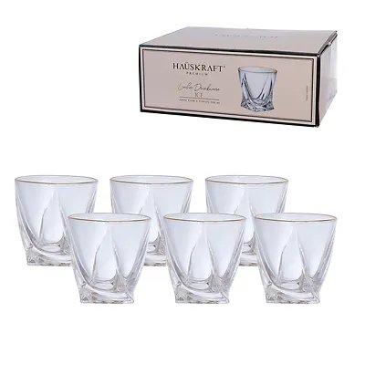 Copo Baixo Cristal Ice com Borda Dourada 300ml 6 Peças — imagem 4