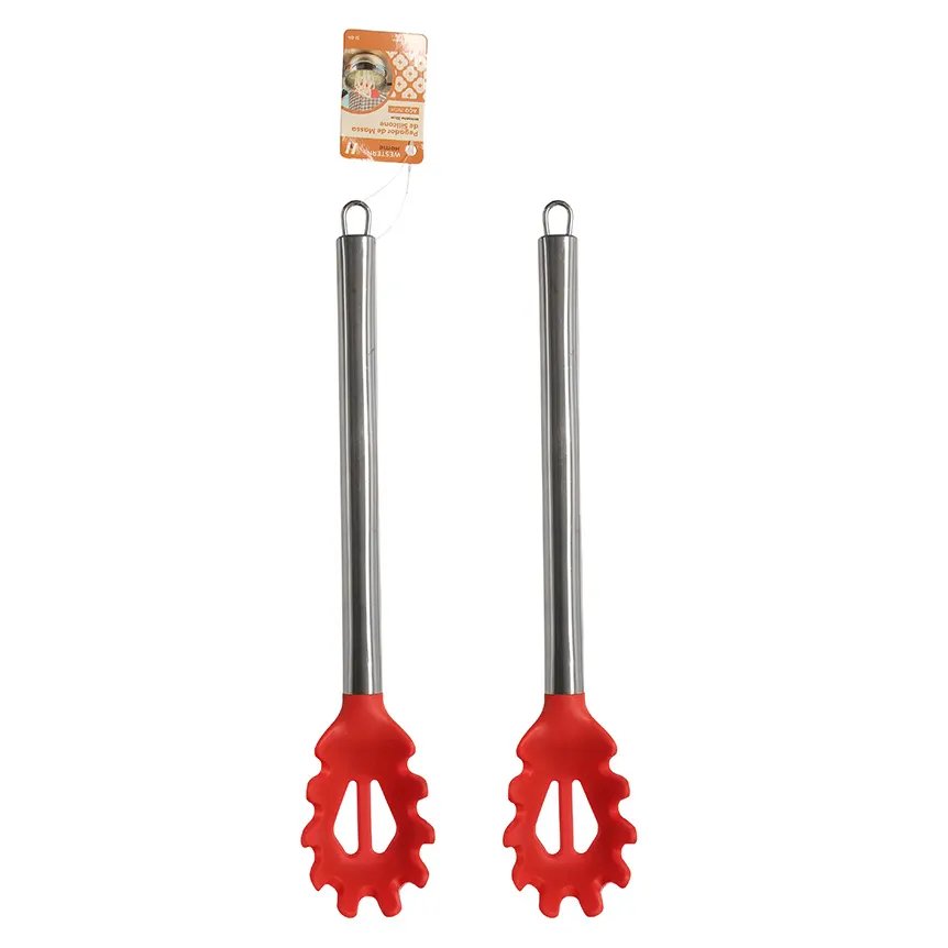 Pegador Massa Vermelho Cabo Inox 32cm — imagem 3