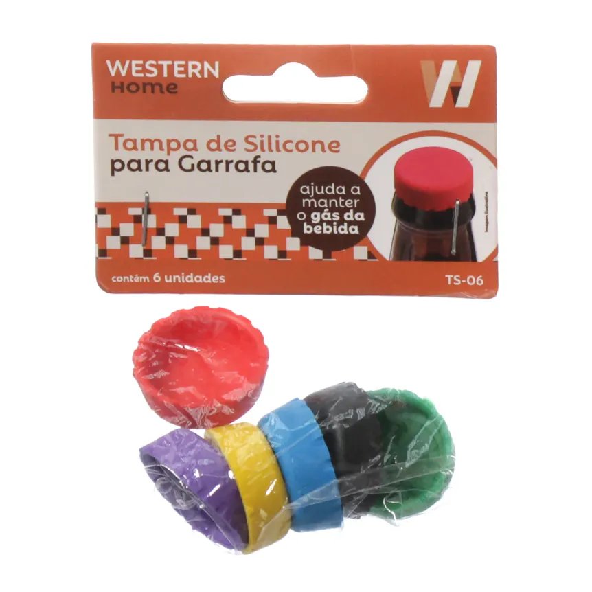 Tampa Garrafa Silicone Jogo 6 Peças — imagem 4