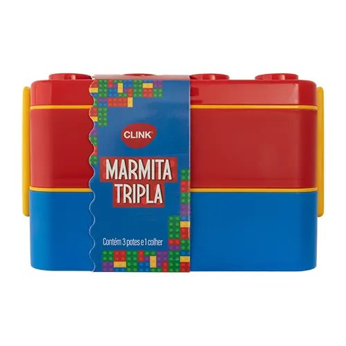 Marmita Infantil com Divisórias Plástico PP 19,5 cm x 8,7 cm x 12 cm — imagem 2