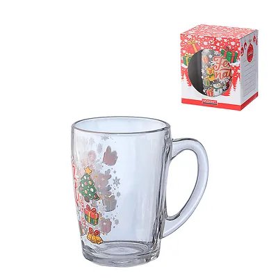 Caneca Vidro Noel Natal 350ml — imagem 2
