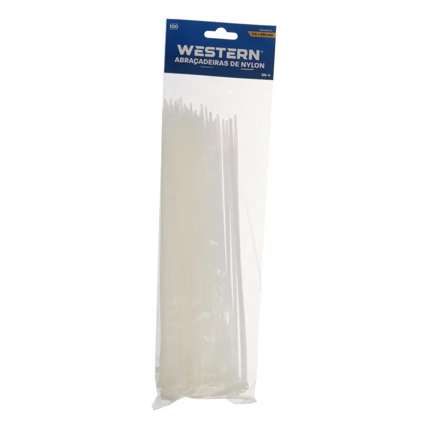 Jogo com 100 Abraçadeiras Branco 3,6x250mm — imagem 3