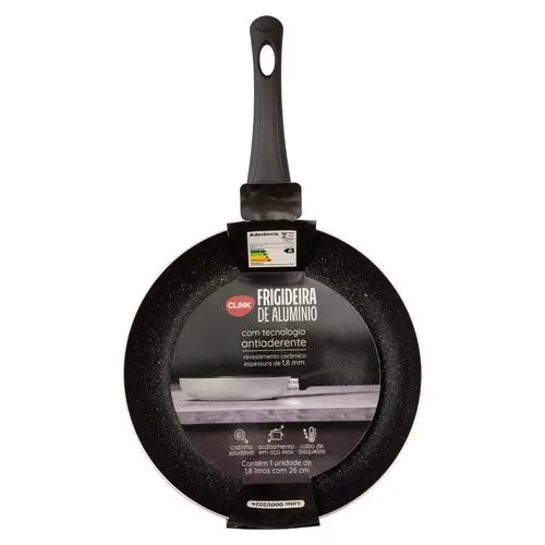 Frigideira 26 cm 1,8 L Cinza Alúminio e Baquelite 26 cm x 4,8 cm x 44,5 cm — imagem 2