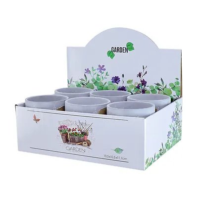 Vaso Cerâmica Rive Cinza 10,5x11,5cm — imagem 4