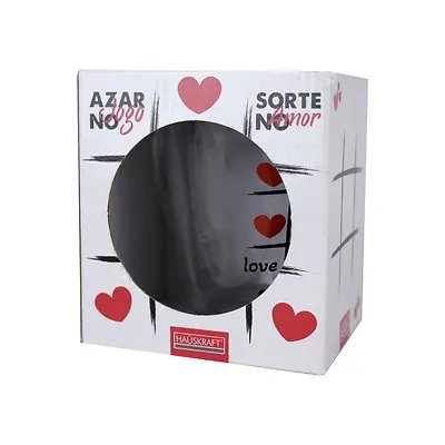 Caneca Vidro Sorte no Amor 320ml — imagem 4