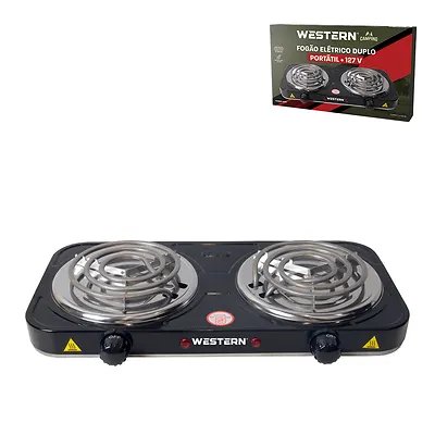 Fogão Elétrico Duplo Preto 127V — imagem 4
