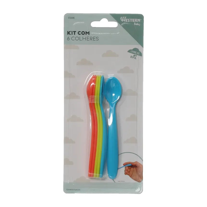 Jogo 6 Colheres Infantis 13,5cm — imagem 2