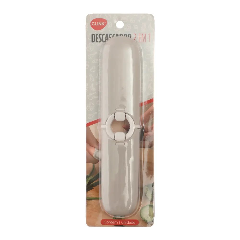 Descascador 2 em 1 Plástico Ps e Aço INOX 18 cm x 3,5 cm x 1 cm — imagem 3