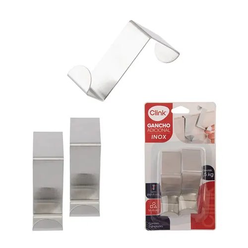 KIT 2 Ganchos INOX 6 cm x 2,5 cm — imagem 2