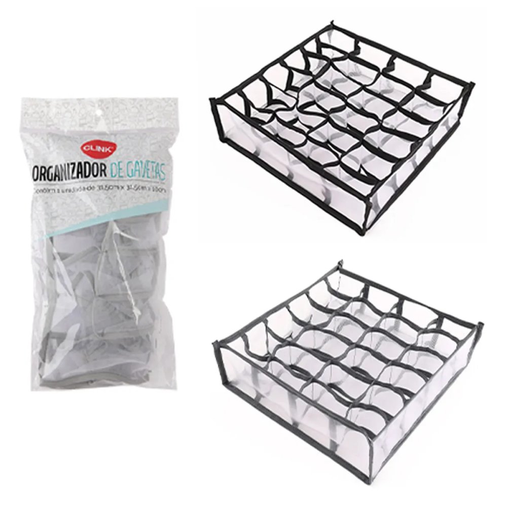 Organizador Divisória Gaveta Poliéster e Tnt 31,5 cm x 31,5 cm x 10 cm — imagem 2