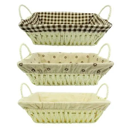 Cesto Pães Retangular Estampado Algodão Celulose 31 cm x 20 cm x 12,5 cm (1 un) — imagem 2