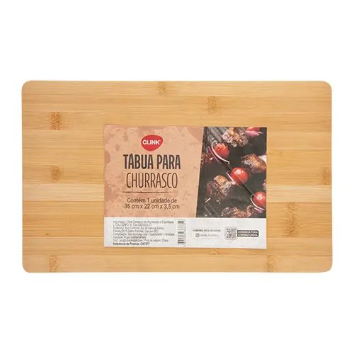 Tábua Corte com Bandeja Bambu e Aço INOX 36 cm x 22 cm x 3,5 cm — imagem 2