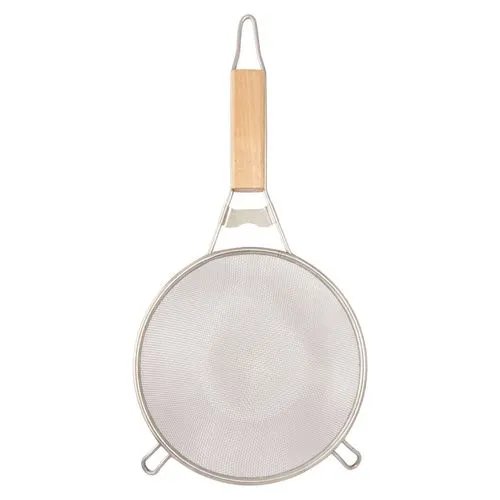 Peneira Aço INOX e Madeira 38 cm x 18 cm x 7 cm — imagem 2