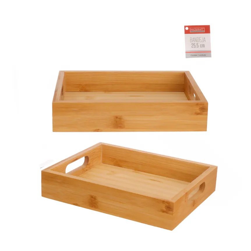Bandeja Bambu Retangular 25,5cm — imagem 3