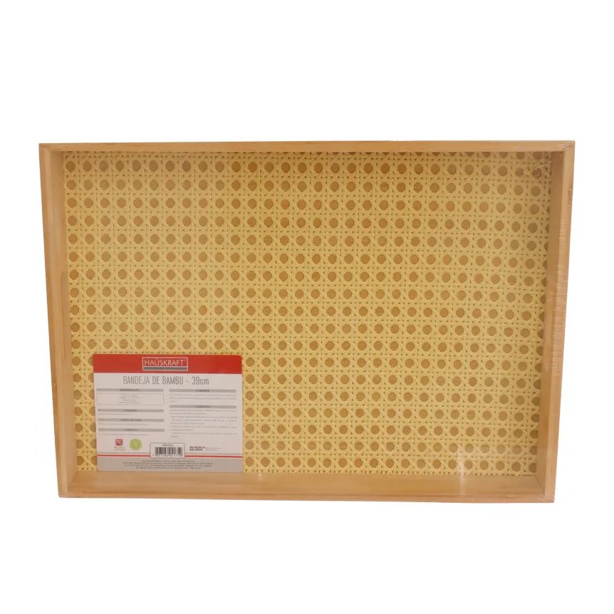 Bandeja Retangular Bambu 39cm — imagem 3