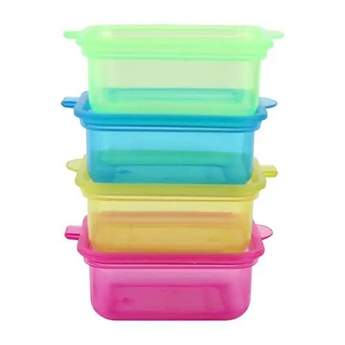 Conjunto 8 Mini Potes Retangulares 50 ml Plástico 7 cm x 5,5 cm — imagem 2