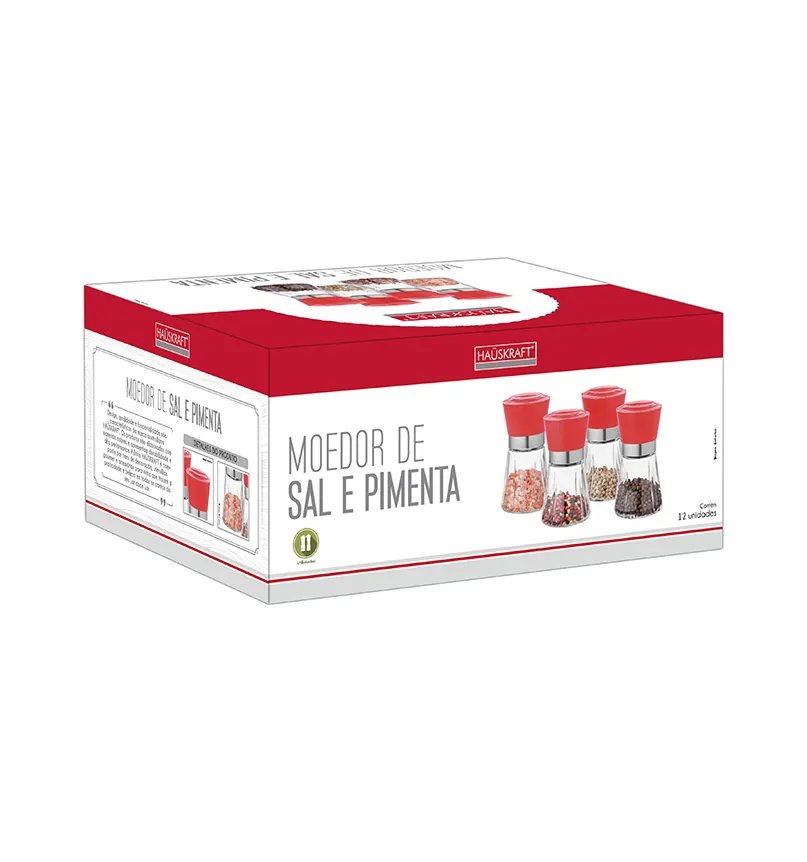 Moedor Manual Sal/Pimenta Vermelho 13cm — imagem 2
