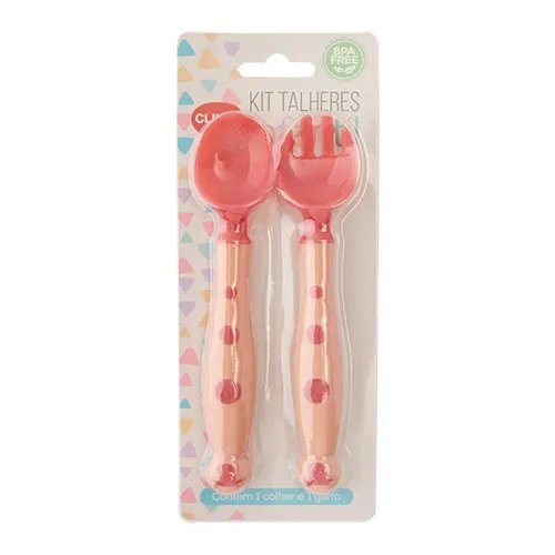 KIT Talher Infantil Flexivel 2 PçsSilicone e Plástico Pé 15 cm x 3 cm x 1,5 cm — imagem 2