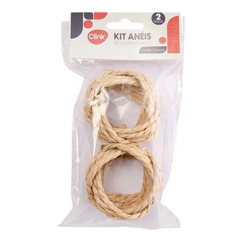 KIT 2 Anel Guardanapo Grama Marinha e Papel 6,5 cm x 6,5 cm x 4 cm — imagem 2