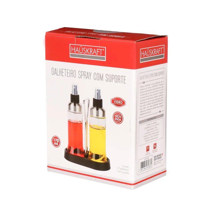 Galheteiro Spray Vidro 170ml 3 Peças — imagem 3