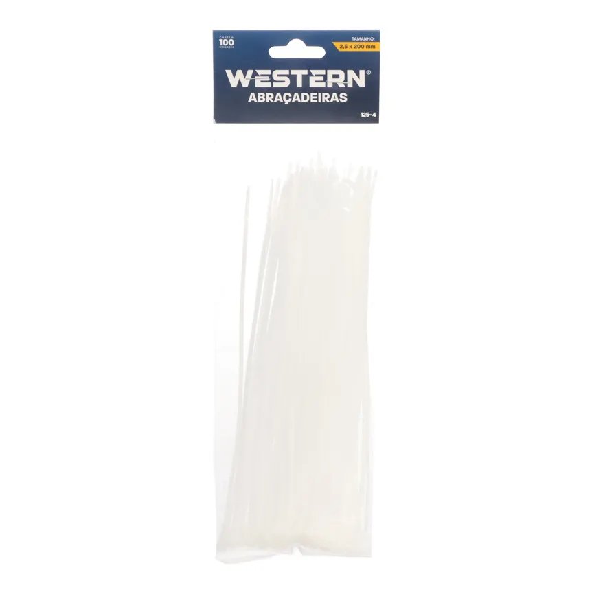 Jogo com 100 Abraçadeiras Branco 2,5x200mm — imagem 3