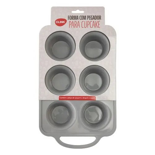 Forma Pegador Cupcake Silicone e Aço INOX 32,5 cm x 18,5 cm x 3,8 cm — imagem 3