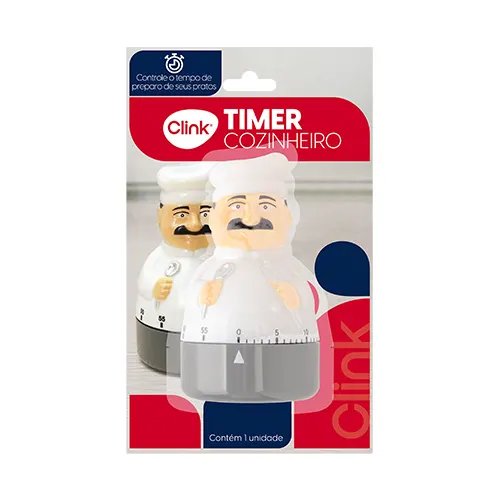 Timer Cozinheiro Plástico 60 Minutos 11 cm x 18 cm x 5 cm — imagem 2