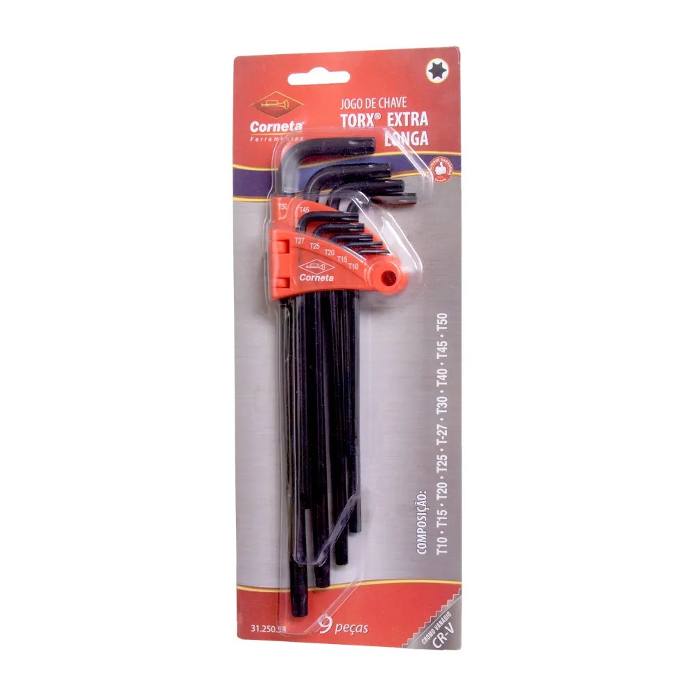 Chave Torx Extra Longa sem Furo 9 Peças — imagem 3