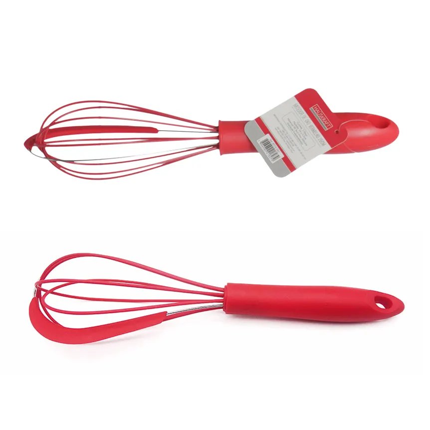Batedor de Ovos Silicone Vermelho 26cm — imagem 3