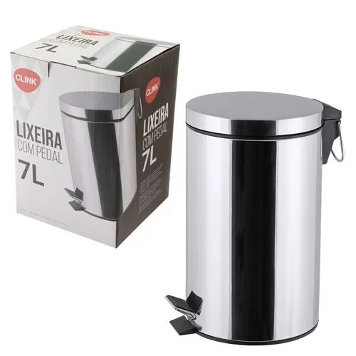 Lixeira 7 L Aço INOX 25 cm x 20 cm x 31,5 cm — imagem 2