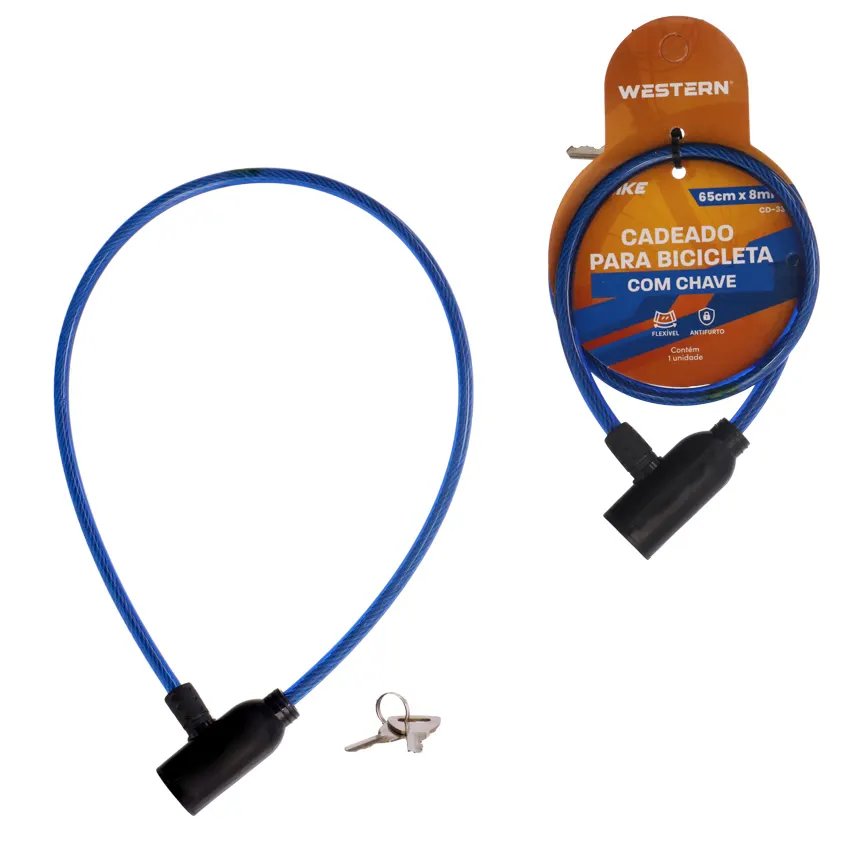 Cadeado Flexível Bike 65cm x 8mm — imagem 2
