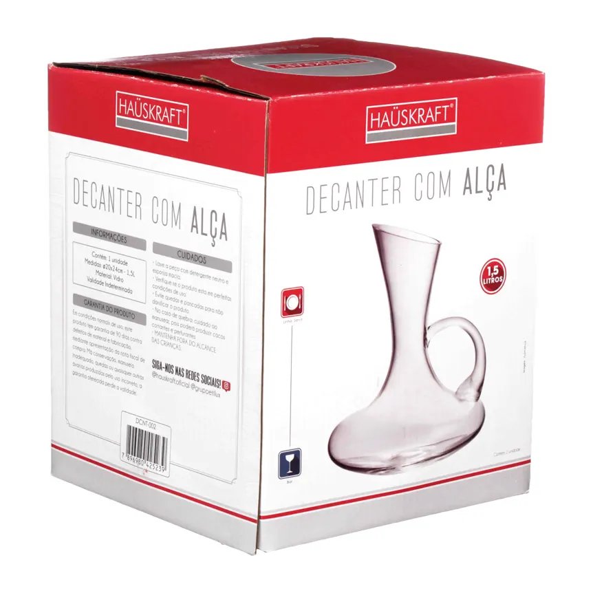 Decanter Alça Vidro 1,5L — imagem 3