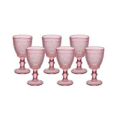 Taça Água/Vinho BJ Rosa 320ml 6 Peças — imagem 2