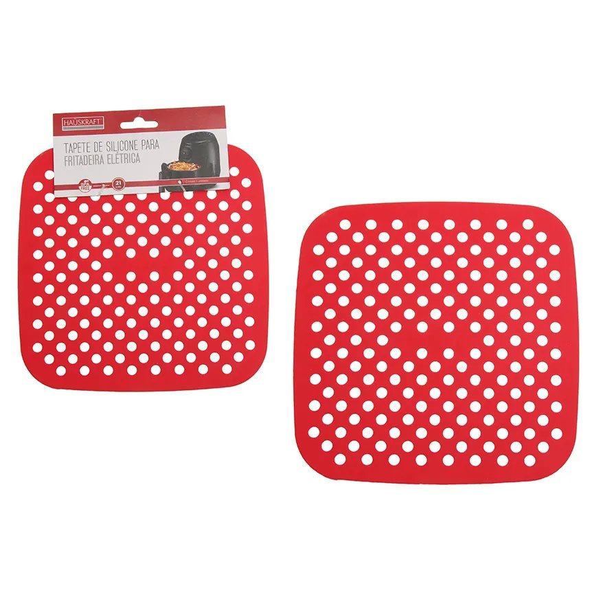 Tapete para Fritadeira Elétrica Quadrado Vermelho 21cm — imagem 3