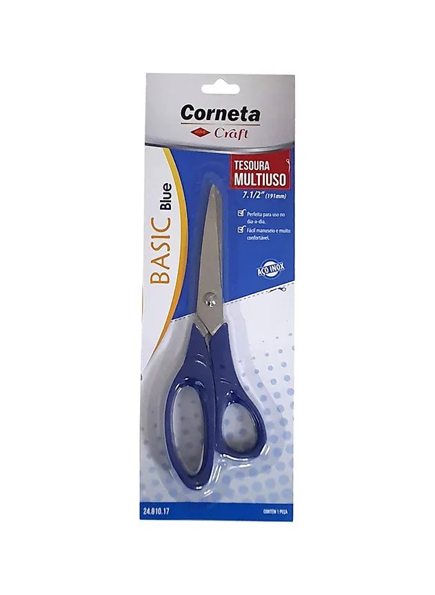 Tesoura Basic Blue Multiuso 7" — imagem 2