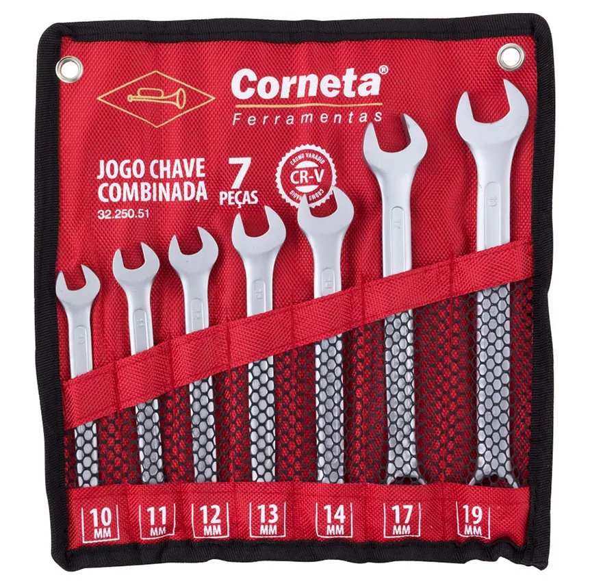 Chave Combinada Plana JG7 Peças — imagem 3