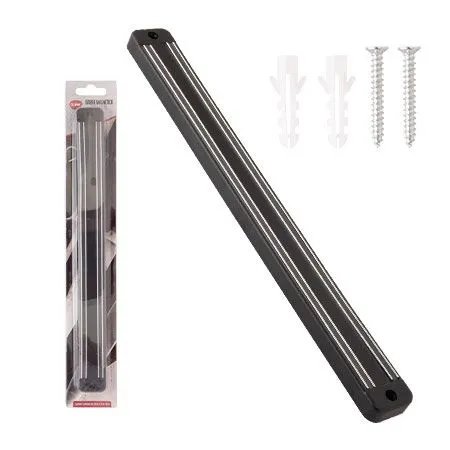 Barra Magnetica Facas Plástico e Aço INOX 33,5 cm x 3 cm x 1 cm (1 un)