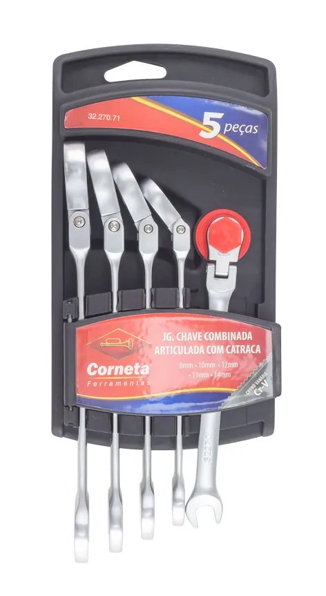 Chave Combinada Catraca Articulada JG5 Peças — imagem 3
